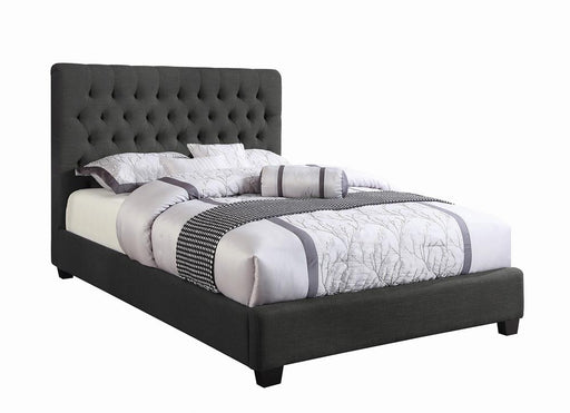 Chloe Transitional Charcoal Upholstered Full Bed - Premium Bed from Coaster Z2 Standard - Just $538! Shop now at Furniture Wholesale Plus  We are the best furniture store in Nashville, Hendersonville, Goodlettsville, Madison, Antioch, Mount Juliet, Lebanon, Gallatin, Springfield, Murfreesboro, Franklin, Brentwood