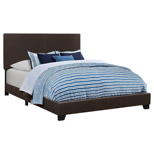 Dorian Brown Faux Leather Upholstered Full Bed - Premium Bed from Coaster Z2 Standard - Just $146! Shop now at Furniture Wholesale Plus  We are the best furniture store in Nashville, Hendersonville, Goodlettsville, Madison, Antioch, Mount Juliet, Lebanon, Gallatin, Springfield, Murfreesboro, Franklin, Brentwood