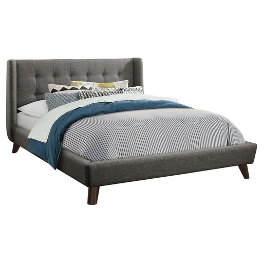 Carrington Grey Upholstered King Bed - Premium Bed from Coaster Z2 Standard - Just $618! Shop now at Furniture Wholesale Plus  We are the best furniture store in Nashville, Hendersonville, Goodlettsville, Madison, Antioch, Mount Juliet, Lebanon, Gallatin, Springfield, Murfreesboro, Franklin, Brentwood
