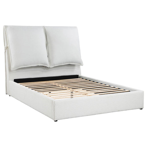 Gwendoline Upholstered Platform Bed with Pillow Headboard White - Premium Bed from Coaster Z2 Standard - Just $858! Shop now at Furniture Wholesale Plus  We are the best furniture store in Nashville, Hendersonville, Goodlettsville, Madison, Antioch, Mount Juliet, Lebanon, Gallatin, Springfield, Murfreesboro, Franklin, Brentwood