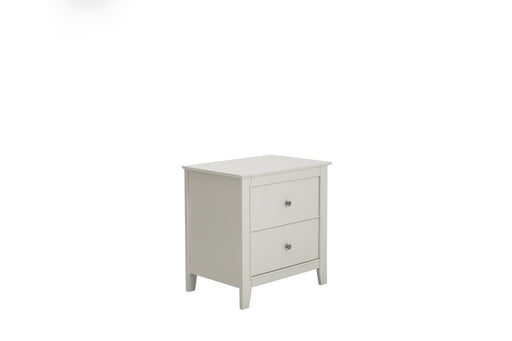 Selena Contemporary White Two Drawer Nightstand - Premium Nightstand from Coaster Z2 Standard - Just $220! Shop now at Furniture Wholesale Plus  We are the best furniture store in Nashville, Hendersonville, Goodlettsville, Madison, Antioch, Mount Juliet, Lebanon, Gallatin, Springfield, Murfreesboro, Franklin, Brentwood
