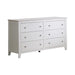 Selena Contemporary White Six Drawer Dresser - Premium Dresser from Coaster Z2 Standard - Just $552! Shop now at Furniture Wholesale Plus  We are the best furniture store in Nashville, Hendersonville, Goodlettsville, Madison, Antioch, Mount Juliet, Lebanon, Gallatin, Springfield, Murfreesboro, Franklin, Brentwood