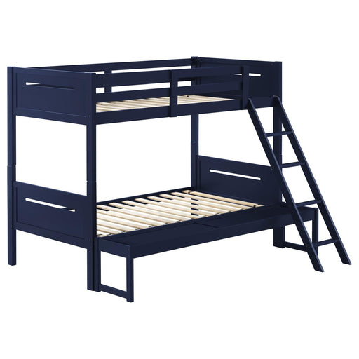 405052BLU TWIN/FULL BUNK BED - Premium Bunk Bed from Coaster Z2 Standard - Just $558! Shop now at Furniture Wholesale Plus  We are the best furniture store in Nashville, Hendersonville, Goodlettsville, Madison, Antioch, Mount Juliet, Lebanon, Gallatin, Springfield, Murfreesboro, Franklin, Brentwood