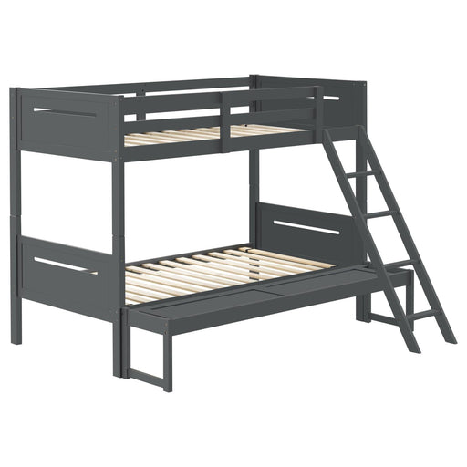 405052GRY TWIN/FULL BUNK BED - Premium Bunk Bed from Coaster Z2 Standard - Just $558! Shop now at Furniture Wholesale Plus  We are the best furniture store in Nashville, Hendersonville, Goodlettsville, Madison, Antioch, Mount Juliet, Lebanon, Gallatin, Springfield, Murfreesboro, Franklin, Brentwood