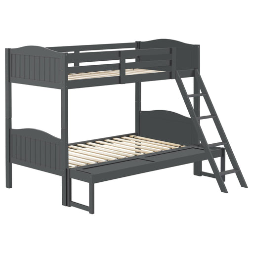 405054GRY TWIN/FULL BUNK BED - Premium Bunk Bed from Coaster Z2 Standard - Just $558! Shop now at Furniture Wholesale Plus  We are the best furniture store in Nashville, Hendersonville, Goodlettsville, Madison, Antioch, Mount Juliet, Lebanon, Gallatin, Springfield, Murfreesboro, Franklin, Brentwood