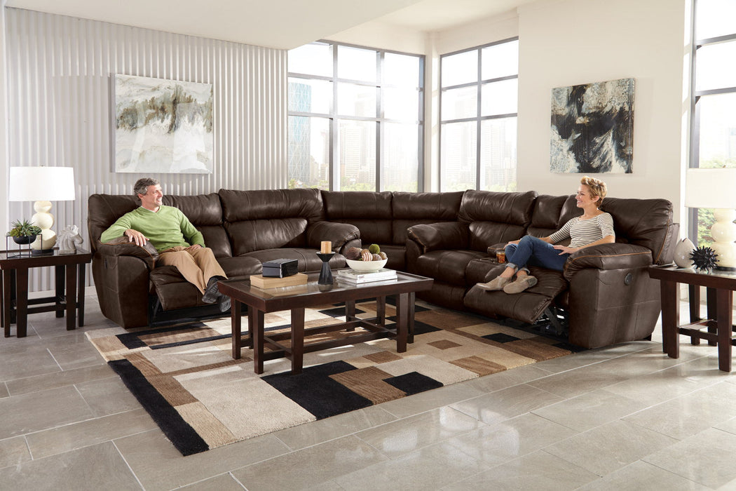 Catnapper Milan 3pcs Power Lay Flat Sectional Set in Chocolate - Premium Sectional from Catnapper - Just $4498.84! Shop now at Furniture Wholesale Plus  We are the best furniture store in Nashville, Hendersonville, Goodlettsville, Madison, Antioch, Mount Juliet, Lebanon, Gallatin, Springfield, Murfreesboro, Franklin, Brentwood