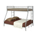 Denley Metal Twin over Full Bunk Bed - Premium Bed from Coaster Z2 Standard - Just $378! Shop now at Furniture Wholesale Plus  We are the best furniture store in Nashville, Hendersonville, Goodlettsville, Madison, Antioch, Mount Juliet, Lebanon, Gallatin, Springfield, Murfreesboro, Franklin, Brentwood
