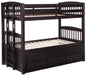 Kensington Cappuccino Bunk Bed - Premium Bed from Coaster Z2 Standard - Just $1058! Shop now at Furniture Wholesale Plus  We are the best furniture store in Nashville, Hendersonville, Goodlettsville, Madison, Antioch, Mount Juliet, Lebanon, Gallatin, Springfield, Murfreesboro, Franklin, Brentwood