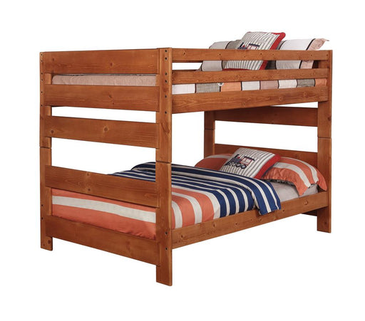Wrangle Hill Amber Wash Full over Full Bunk Bed - Premium Bed from Coaster Z2 Standard - Just $1198! Shop now at Furniture Wholesale Plus  We are the best furniture store in Nashville, Hendersonville, Goodlettsville, Madison, Antioch, Mount Juliet, Lebanon, Gallatin, Springfield, Murfreesboro, Franklin, Brentwood
