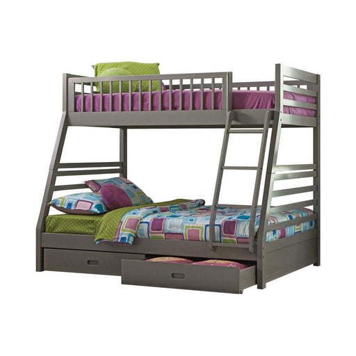 Ashton Grey Twin over Full Bunk Bed - Premium Bed from Coaster Z2 Standard - Just $730! Shop now at Furniture Wholesale Plus  We are the best furniture store in Nashville, Hendersonville, Goodlettsville, Madison, Antioch, Mount Juliet, Lebanon, Gallatin, Springfield, Murfreesboro, Franklin, Brentwood