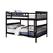 Chapman Traditional Black Full over Full Bunk Bed - Premium Bed from Coaster Z2 Standard - Just $690! Shop now at Furniture Wholesale Plus  We are the best furniture store in Nashville, Hendersonville, Goodlettsville, Madison, Antioch, Mount Juliet, Lebanon, Gallatin, Springfield, Murfreesboro, Franklin, Brentwood