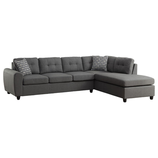 Stonenesse Contemporary Grey Sectional - Premium Sectional from Coaster Z2 Standard - Just $1098! Shop now at Furniture Wholesale Plus  We are the best furniture store in Nashville, Hendersonville, Goodlettsville, Madison, Antioch, Mount Juliet, Lebanon, Gallatin, Springfield, Murfreesboro, Franklin, Brentwood