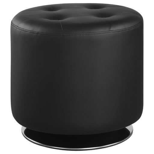 G500554 Contemporary Black Round Ottoman - Premium Ottoman from Coaster Z2 Standard - Just $86! Shop now at Furniture Wholesale Plus  We are the best furniture store in Nashville, Hendersonville, Goodlettsville, Madison, Antioch, Mount Juliet, Lebanon, Gallatin, Springfield, Murfreesboro, Franklin, Brentwood