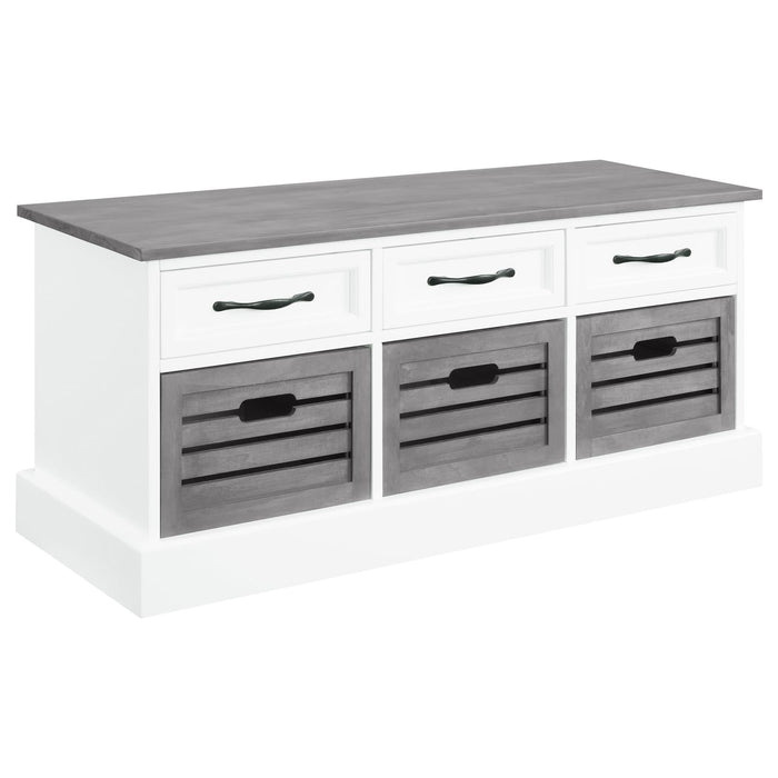 Traditional White and Grey Cabinet - Premium Storage Bench from Coaster Z2 Standard - Just $250! Shop now at Furniture Wholesale Plus  We are the best furniture store in Nashville, Hendersonville, Goodlettsville, Madison, Antioch, Mount Juliet, Lebanon, Gallatin, Springfield, Murfreesboro, Franklin, Brentwood