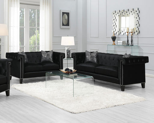 Reventlow Formal Black Two Piece Living Room Set - Premium Living Room Set from Coaster Z2 Standard - Just $2138! Shop now at Furniture Wholesale Plus  We are the best furniture store in Nashville, Hendersonville, Goodlettsville, Madison, Antioch, Mount Juliet, Lebanon, Gallatin, Springfield, Murfreesboro, Franklin, Brentwood