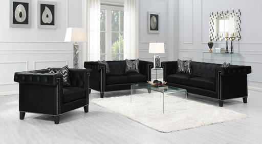 Reventlow Formal Black Three Piece Living Room Set - Premium Living Room Set from Coaster Z2 Standard - Just $2878! Shop now at Furniture Wholesale Plus  We are the best furniture store in Nashville, Hendersonville, Goodlettsville, Madison, Antioch, Mount Juliet, Lebanon, Gallatin, Springfield, Murfreesboro, Franklin, Brentwood