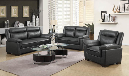 Arabella Brown Faux Leather Three Piece Living Room Set - Premium Living Room Set from Coaster Z2 Standard - Just $1498! Shop now at Furniture Wholesale Plus  We are the best furniture store in Nashville, Hendersonville, Goodlettsville, Madison, Antioch, Mount Juliet, Lebanon, Gallatin, Springfield, Murfreesboro, Franklin, Brentwood