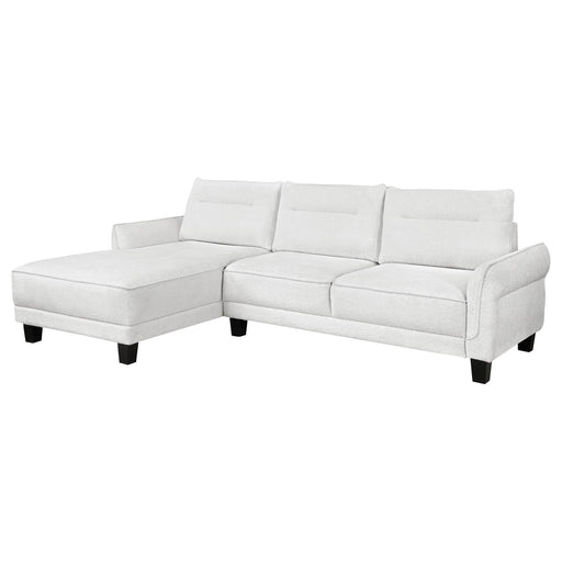 Caspian Upholstered Curved Arms Sectional Sofa - Premium Sectional from Coaster Z2 Standard - Just $1030! Shop now at Furniture Wholesale Plus  We are the best furniture store in Nashville, Hendersonville, Goodlettsville, Madison, Antioch, Mount Juliet, Lebanon, Gallatin, Springfield, Murfreesboro, Franklin, Brentwood