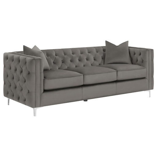 Phoebe Tufted Tuxedo Arms Sofa Urban Bronze - Premium Sofa from Coaster Z2 Standard - Just $1038! Shop now at Furniture Wholesale Plus  We are the best furniture store in Nashville, Hendersonville, Goodlettsville, Madison, Antioch, Mount Juliet, Lebanon, Gallatin, Springfield, Murfreesboro, Franklin, Brentwood