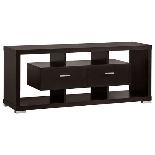 G700112 Transitional Cappuccino TV Console - Premium TV Stand from Coaster Z2 Standard - Just $230! Shop now at Furniture Wholesale Plus  We are the best furniture store in Nashville, Hendersonville, Goodlettsville, Madison, Antioch, Mount Juliet, Lebanon, Gallatin, Springfield, Murfreesboro, Franklin, Brentwood