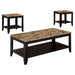Transitional Marble Look Top Three Piece Table Set - Premium Walnut Marble Like Top End Table from Coaster Z2 Standard - Just $290! Shop now at Furniture Wholesale Plus  We are the best furniture store in Nashville, Hendersonville, Goodlettsville, Madison, Antioch, Mount Juliet, Lebanon, Gallatin, Springfield, Murfreesboro, Franklin, Brentwood