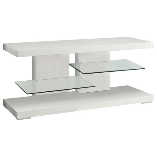 G700824 Contemporary Glossy White TV Console - Premium Tv Console from Coaster Z2 Standard - Just $278! Shop now at Furniture Wholesale Plus  We are the best furniture store in Nashville, Hendersonville, Goodlettsville, Madison, Antioch, Mount Juliet, Lebanon, Gallatin, Springfield, Murfreesboro, Franklin, Brentwood