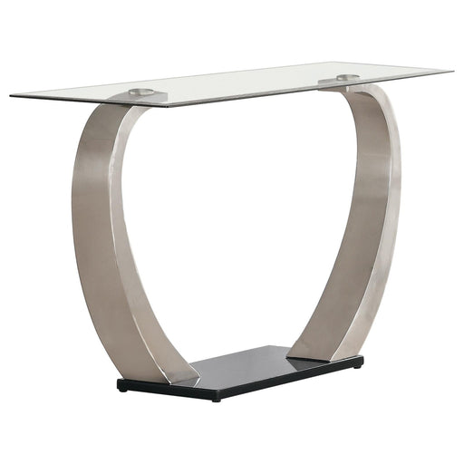 G701238 Contemporary Sofa Table - Premium Satin Plated Sofa Table from Coaster Z2 Standard - Just $558! Shop now at Furniture Wholesale Plus  We are the best furniture store in Nashville, Hendersonville, Goodlettsville, Madison, Antioch, Mount Juliet, Lebanon, Gallatin, Springfield, Murfreesboro, Franklin, Brentwood