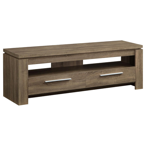 Transitional Weathered Brown TV Console - Premium TV Stand from Coaster Z2 Standard - Just $230! Shop now at Furniture Wholesale Plus  We are the best furniture store in Nashville, Hendersonville, Goodlettsville, Madison, Antioch, Mount Juliet, Lebanon, Gallatin, Springfield, Murfreesboro, Franklin, Brentwood