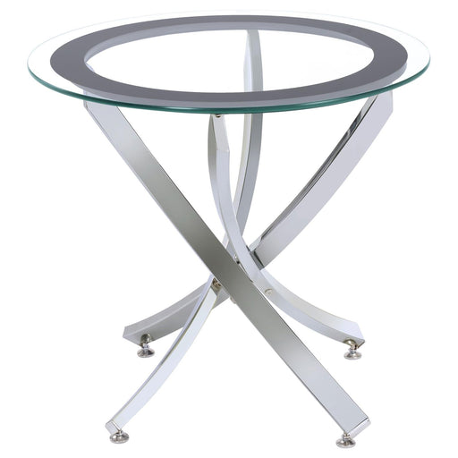 Glass Top Chrome End Table - Premium End Table from Coaster Z2 Standard - Just $154! Shop now at Furniture Wholesale Plus  We are the best furniture store in Nashville, Hendersonville, Goodlettsville, Madison, Antioch, Mount Juliet, Lebanon, Gallatin, Springfield, Murfreesboro, Franklin, Brentwood