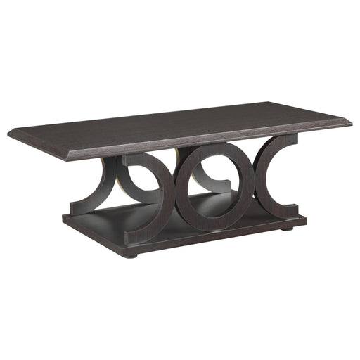 G703148 Casual Cappuccino Coffee Table - Premium Coffee Table from Coaster Z2 Standard - Just $190! Shop now at Furniture Wholesale Plus  We are the best furniture store in Nashville, Hendersonville, Goodlettsville, Madison, Antioch, Mount Juliet, Lebanon, Gallatin, Springfield, Murfreesboro, Franklin, Brentwood