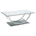 G704988 Contemporary Chrome Coffee Table - Premium Coffee Table from Coaster Z2 Standard - Just $218! Shop now at Furniture Wholesale Plus  We are the best furniture store in Nashville, Hendersonville, Goodlettsville, Madison, Antioch, Mount Juliet, Lebanon, Gallatin, Springfield, Murfreesboro, Franklin, Brentwood