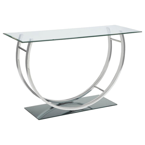 G704988 Contemporary Chrome Sofa Table - Premium Sofa Table from Coaster Z2 Standard - Just $250! Shop now at Furniture Wholesale Plus  We are the best furniture store in Nashville, Hendersonville, Goodlettsville, Madison, Antioch, Mount Juliet, Lebanon, Gallatin, Springfield, Murfreesboro, Franklin, Brentwood