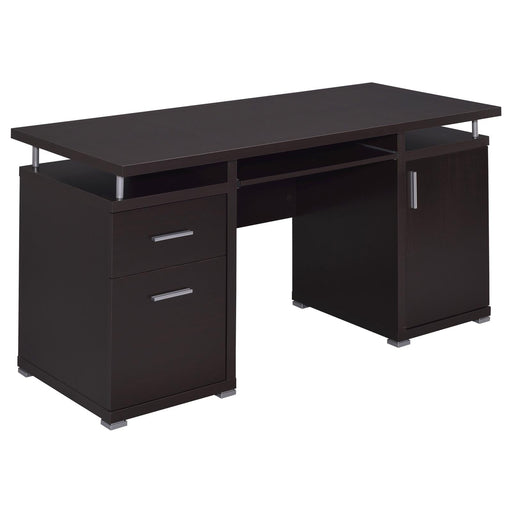 G800107 Contemporary Cappuccino Computer Desk - Premium Desk from Coaster Z2 Standard - Just $330! Shop now at Furniture Wholesale Plus  We are the best furniture store in Nashville, Hendersonville, Goodlettsville, Madison, Antioch, Mount Juliet, Lebanon, Gallatin, Springfield, Murfreesboro, Franklin, Brentwood