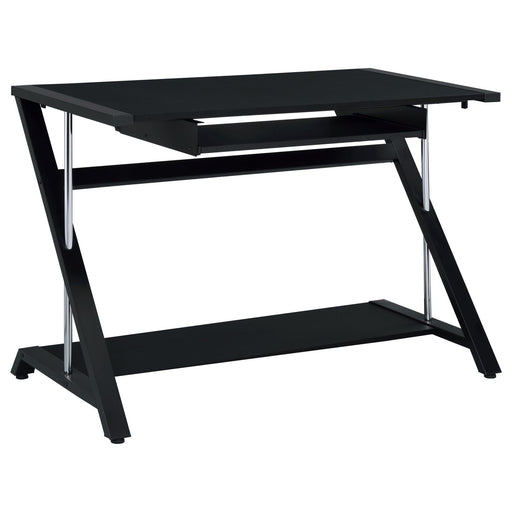 G800222 Contemporary Black Computer Desk - Premium Desk from Coaster Z2 Standard - Just $198! Shop now at Furniture Wholesale Plus  We are the best furniture store in Nashville, Hendersonville, Goodlettsville, Madison, Antioch, Mount Juliet, Lebanon, Gallatin, Springfield, Murfreesboro, Franklin, Brentwood