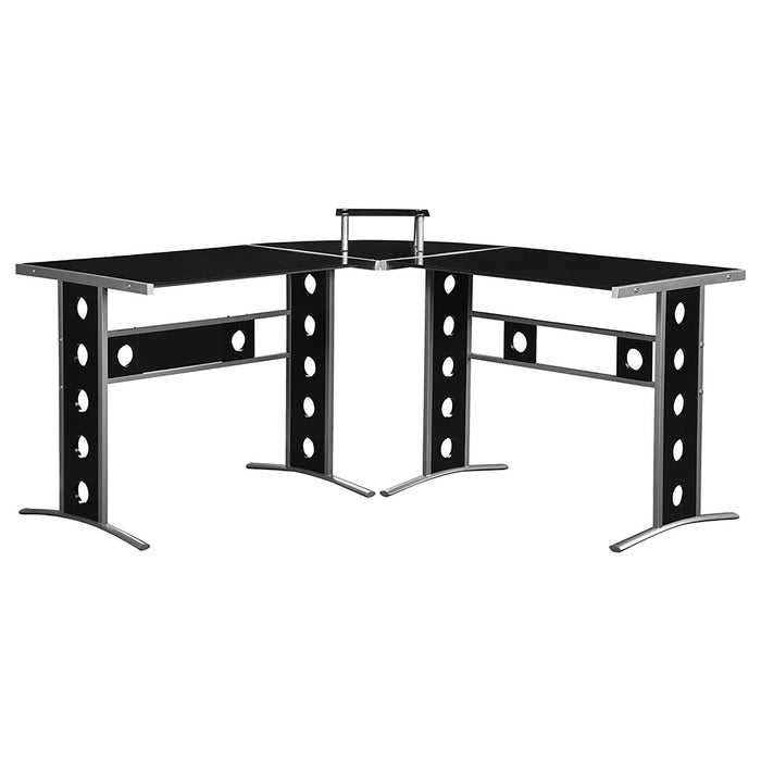 G800228 Casual Black and Silver Computer Desk - Premium Desk from Coaster Z2 Standard - Just $258! Shop now at Furniture Wholesale Plus  We are the best furniture store in Nashville, Hendersonville, Goodlettsville, Madison, Antioch, Mount Juliet, Lebanon, Gallatin, Springfield, Murfreesboro, Franklin, Brentwood