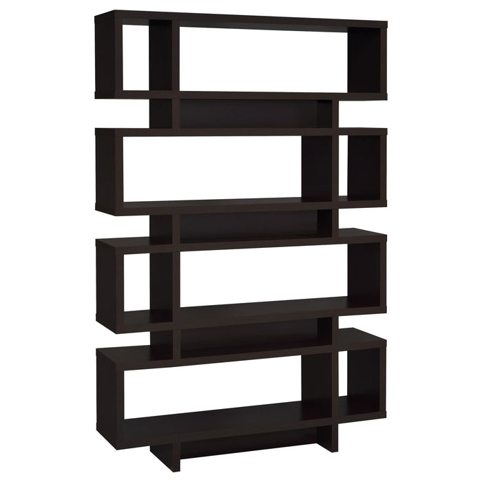 G800307 Contemporary Cappuccino Bookcase - Premium Bookcase from Coaster Z2 Standard - Just $298! Shop now at Furniture Wholesale Plus  We are the best furniture store in Nashville, Hendersonville, Goodlettsville, Madison, Antioch, Mount Juliet, Lebanon, Gallatin, Springfield, Murfreesboro, Franklin, Brentwood