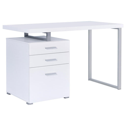 G800325 Contemporary White Writing Desk - Premium Desk from Coaster Z2 Standard - Just $238! Shop now at Furniture Wholesale Plus  We are the best furniture store in Nashville, Hendersonville, Goodlettsville, Madison, Antioch, Mount Juliet, Lebanon, Gallatin, Springfield, Murfreesboro, Franklin, Brentwood