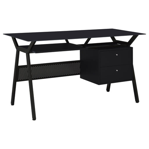 G800436 Casual Black Computer Desk - Premium Desk from Coaster Z2 Standard - Just $210! Shop now at Furniture Wholesale Plus  We are the best furniture store in Nashville, Hendersonville, Goodlettsville, Madison, Antioch, Mount Juliet, Lebanon, Gallatin, Springfield, Murfreesboro, Franklin, Brentwood