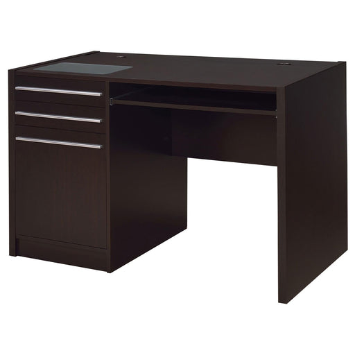G800702 Contemporary Cappuccino Connect It Computer Desk - Premium Desk from Coaster Z2 Standard - Just $318! Shop now at Furniture Wholesale Plus  We are the best furniture store in Nashville, Hendersonville, Goodlettsville, Madison, Antioch, Mount Juliet, Lebanon, Gallatin, Springfield, Murfreesboro, Franklin, Brentwood