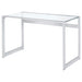 G800746 Contemporary Chrome and Glass Top Writing Desk - Premium Desk from Coaster Z2 Standard - Just $230! Shop now at Furniture Wholesale Plus  We are the best furniture store in Nashville, Hendersonville, Goodlettsville, Madison, Antioch, Mount Juliet, Lebanon, Gallatin, Springfield, Murfreesboro, Franklin, Brentwood