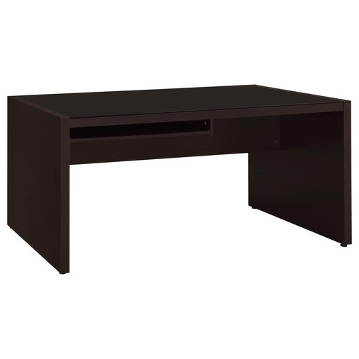 Skylar Contemporary Cappuccino Computer Desk With Keyboard Tray - Premium Desk from Coaster Z2 Standard - Just $250! Shop now at Furniture Wholesale Plus  We are the best furniture store in Nashville, Hendersonville, Goodlettsville, Madison, Antioch, Mount Juliet, Lebanon, Gallatin, Springfield, Murfreesboro, Franklin, Brentwood