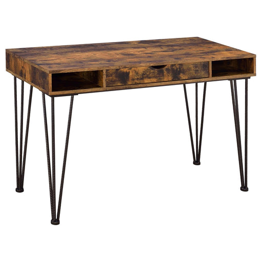 Industrial Antique Nutmeg Writing Desk - Premium Desk from Coaster Z2 Standard - Just $298! Shop now at Furniture Wholesale Plus  We are the best furniture store in Nashville, Hendersonville, Goodlettsville, Madison, Antioch, Mount Juliet, Lebanon, Gallatin, Springfield, Murfreesboro, Franklin, Brentwood