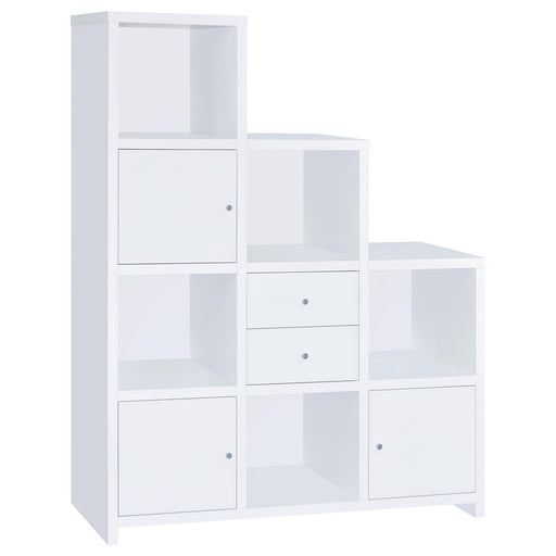 G801169 Contemporary White Bookcase - Premium Bookcase from Coaster Z2 Standard - Just $338! Shop now at Furniture Wholesale Plus  We are the best furniture store in Nashville, Hendersonville, Goodlettsville, Madison, Antioch, Mount Juliet, Lebanon, Gallatin, Springfield, Murfreesboro, Franklin, Brentwood