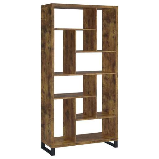 Rustic Antique Nutmeg Bookcase - Premium Bookcase from Coaster Z2 Standard - Just $198! Shop now at Furniture Wholesale Plus  We are the best furniture store in Nashville, Hendersonville, Goodlettsville, Madison, Antioch, Mount Juliet, Lebanon, Gallatin, Springfield, Murfreesboro, Franklin, Brentwood