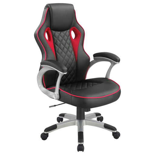 G801497 Contemporary Black/Red High Back Office Chair - Premium Office Chair from Coaster Z2 Standard - Just $230! Shop now at Furniture Wholesale Plus  We are the best furniture store in Nashville, Hendersonville, Goodlettsville, Madison, Antioch, Mount Juliet, Lebanon, Gallatin, Springfield, Murfreesboro, Franklin, Brentwood