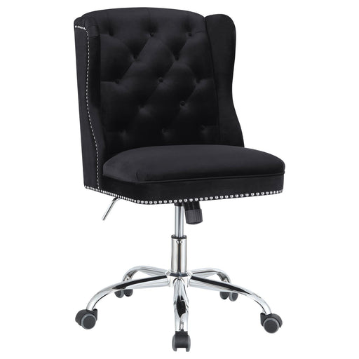 Modern Black Velvet Office Chair - Premium Office Chair Lowest from Coaster Z2 Standard - Just $210! Shop now at Furniture Wholesale Plus  We are the best furniture store in Nashville, Hendersonville, Goodlettsville, Madison, Antioch, Mount Juliet, Lebanon, Gallatin, Springfield, Murfreesboro, Franklin, Brentwood