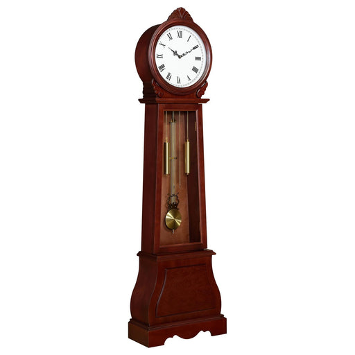 Transitional Brown Grandfather Clock - Premium Gf Clock from Coaster Z2 Standard - Just $478! Shop now at Furniture Wholesale Plus  We are the best furniture store in Nashville, Hendersonville, Goodlettsville, Madison, Antioch, Mount Juliet, Lebanon, Gallatin, Springfield, Murfreesboro, Franklin, Brentwood