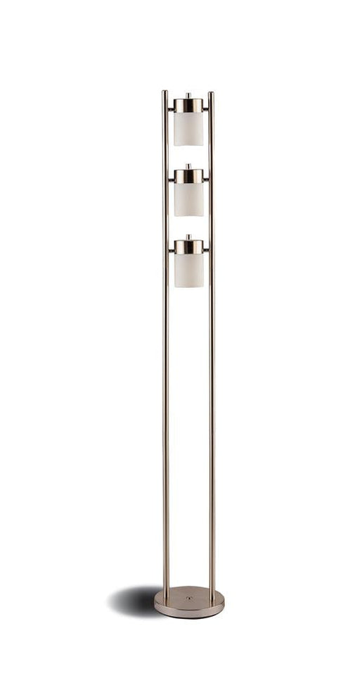 G900733 Contemporary Silver Lamp - Premium Metal Floor Lamp from Coaster Z2 Standard - Just $142! Shop now at Furniture Wholesale Plus  We are the best furniture store in Nashville, Hendersonville, Goodlettsville, Madison, Antioch, Mount Juliet, Lebanon, Gallatin, Springfield, Murfreesboro, Franklin, Brentwood