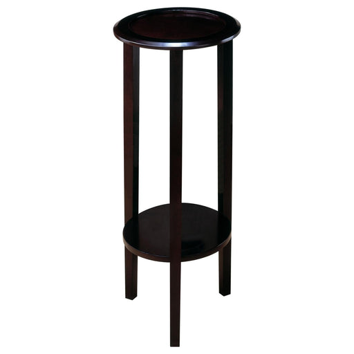 Transitional Round Espresso Plant Stand - Premium Plant Stand from Coaster Z2 Standard - Just $46! Shop now at Furniture Wholesale Plus  We are the best furniture store in Nashville, Hendersonville, Goodlettsville, Madison, Antioch, Mount Juliet, Lebanon, Gallatin, Springfield, Murfreesboro, Franklin, Brentwood