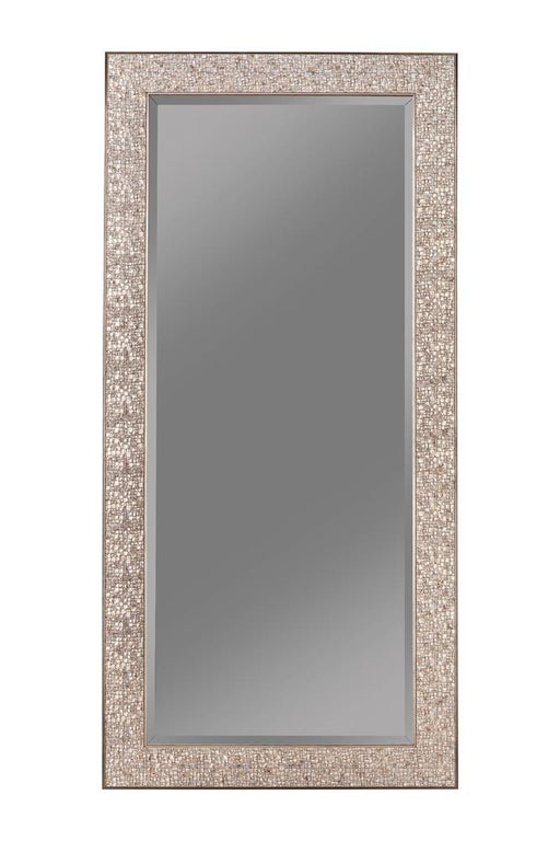 Transitional Silver Mosaic Rectangular Mirror - Premium Mirror from Coaster Z2 Standard - Just $190! Shop now at Furniture Wholesale Plus  We are the best furniture store in Nashville, Hendersonville, Goodlettsville, Madison, Antioch, Mount Juliet, Lebanon, Gallatin, Springfield, Murfreesboro, Franklin, Brentwood